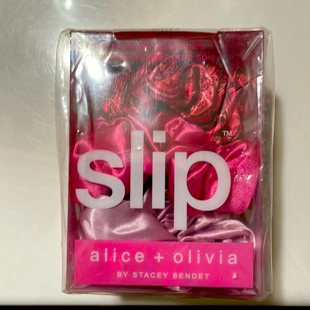 slip 3 large pure silk scrunchies